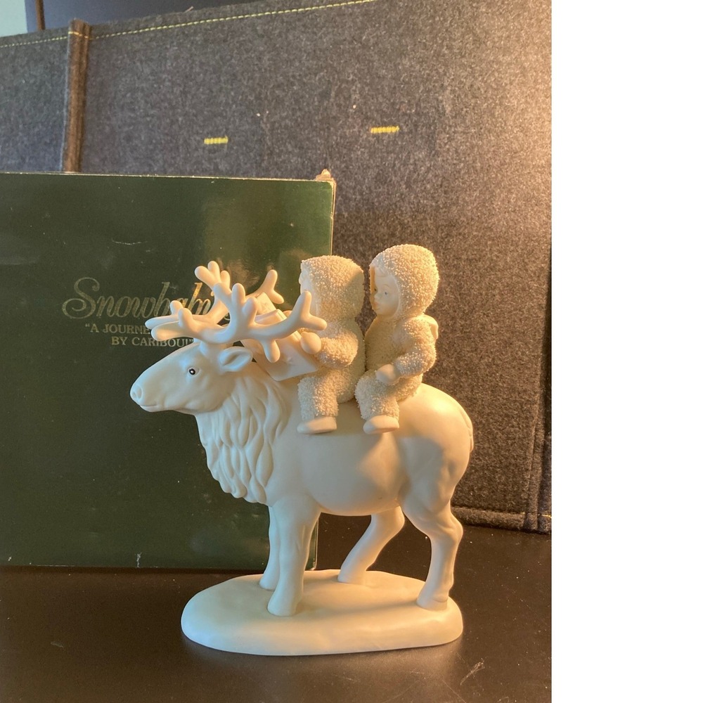 Dept 56 Snowbabies A Journey For Two By Caribou Porcelain Figurine with Box